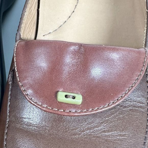 DANSKO Desiree Brown Leather Loafers Womens US Size 6.5-7 EU 37 Made In Brazil - Picture 14 of 16